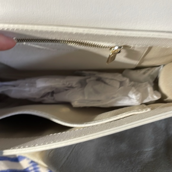 Neely and Chloe bag from Anthropologie. Faux white fur. So cute on totally in - Picture 5 of 6